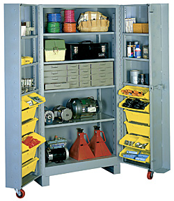 All-Welded Deep Door Bin Cabinet (4-shelf/12-bin)