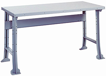 Workbench w/ steel top - 72"w x 28"d