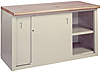 Cab. Workbench w/ laminate top & slide doors - 60"