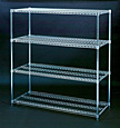 Chrome Wire Shelving -48"w x 24"d x 74"h -Starter