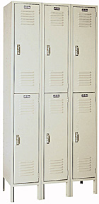 Double Tier Locker - 12"w x 18"d x 36"h - 3 Wide