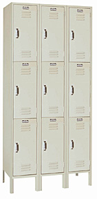 Triple Tier Locker - 12"w x 15"d x 24"h - 3 Wide