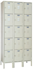 5 Tier Locker - 12"w x 12"d x 12"h - 3 Wide