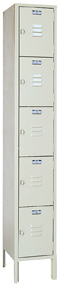 5 Tier Locker - 12"w x 15"d x 12"h - 1 Wide