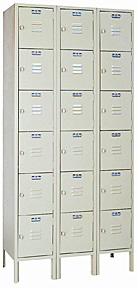 6 Tier Locker - 12"w x 12"d x 12"h - 3 Wide