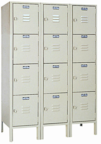 4 Tier Locker - 12"w x 12"d x 12"h - 3 Wide