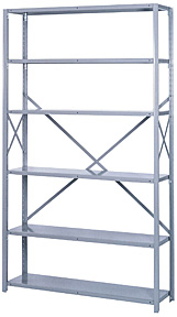 Open Shelving Unit - 48"w x 12"d x 84"h - Starter