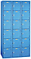 6-Tier Locker - 12"w x 18"d x 12"h - 3 Wide