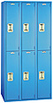 Double Tier Locker - 12"w x 18"d x 36"h - 3 Wide